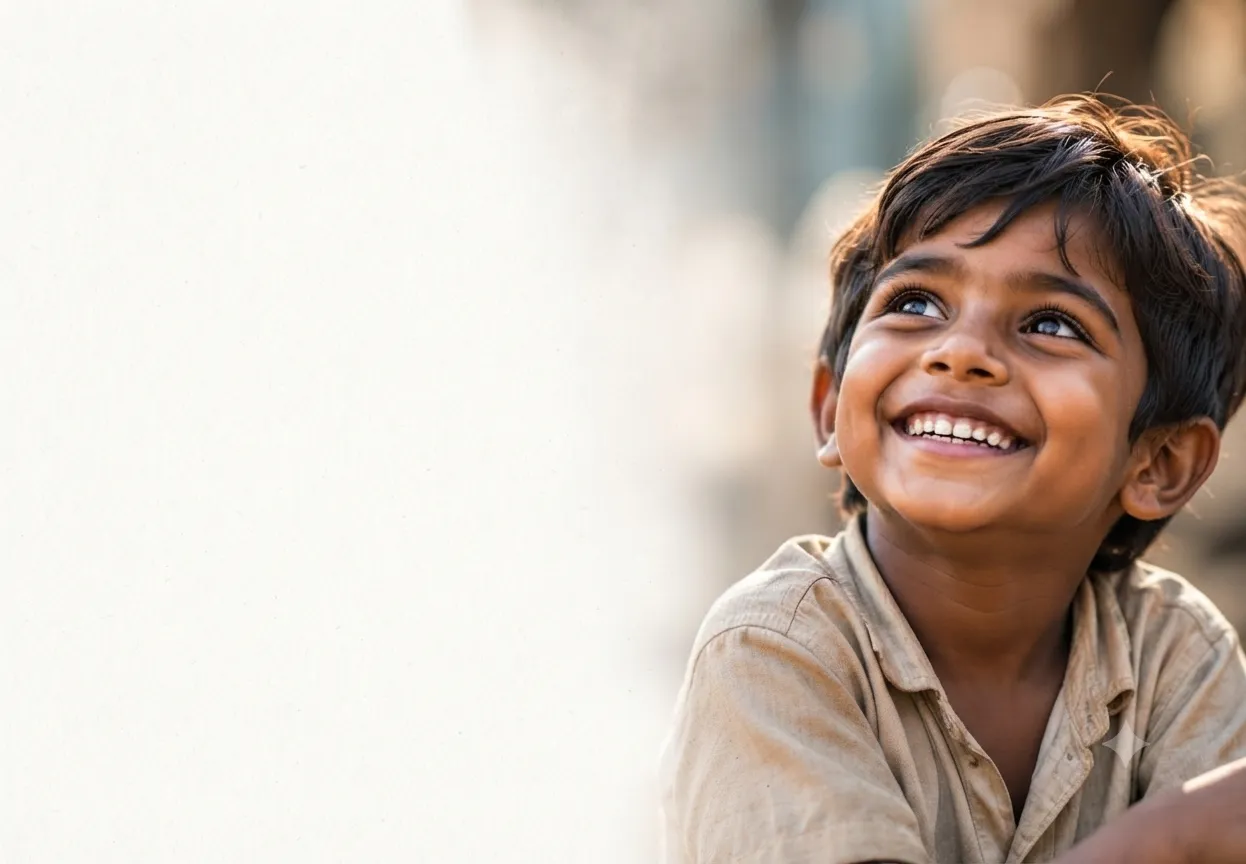 Smiling child supported by Action Relief Foundation