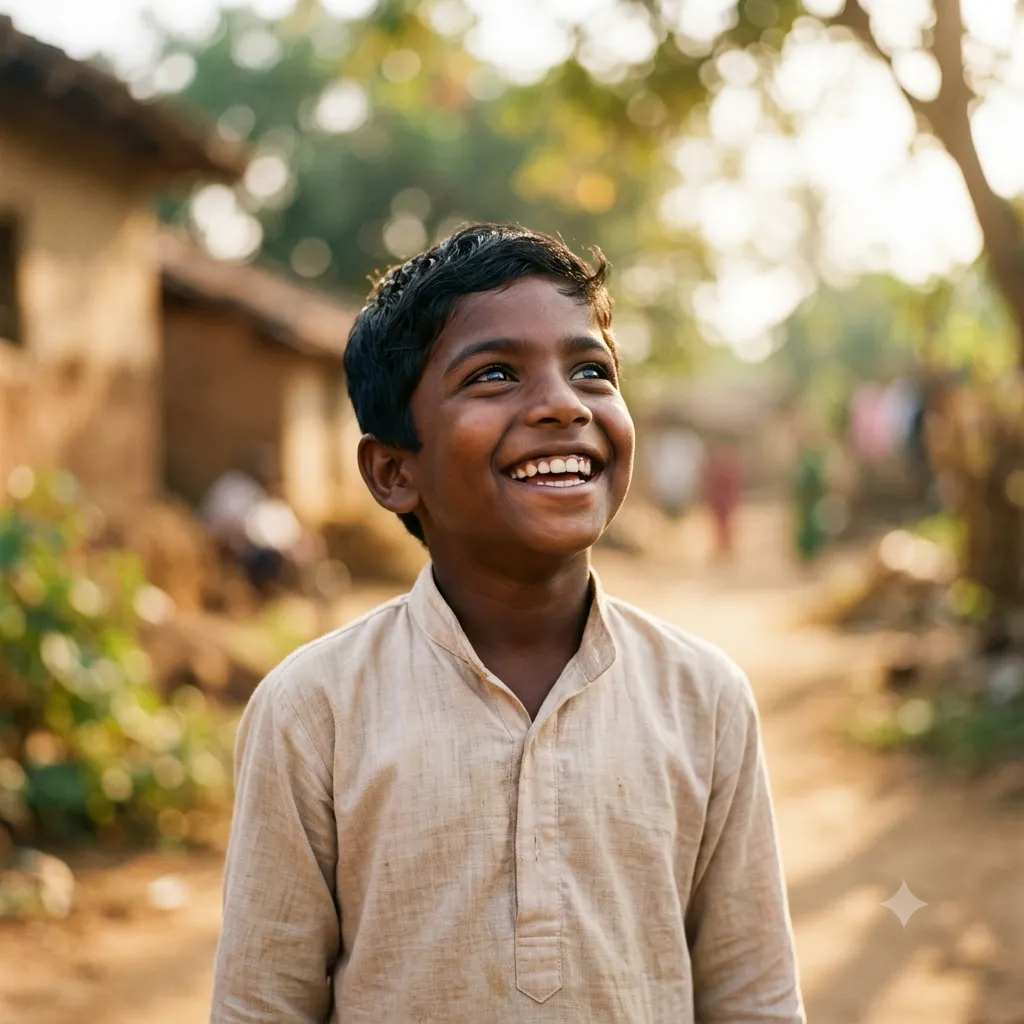 Smiling child supported by Action Relief Foundation
