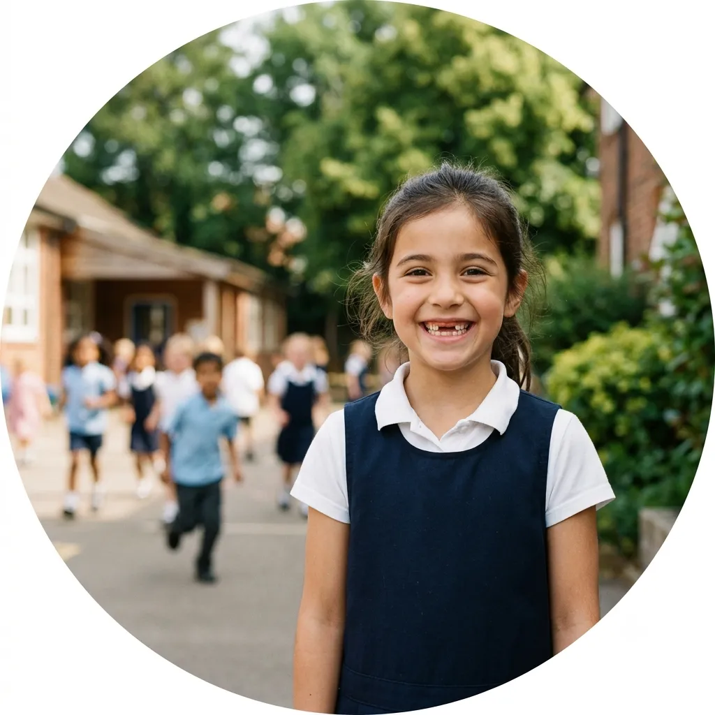 Smiling children in the community