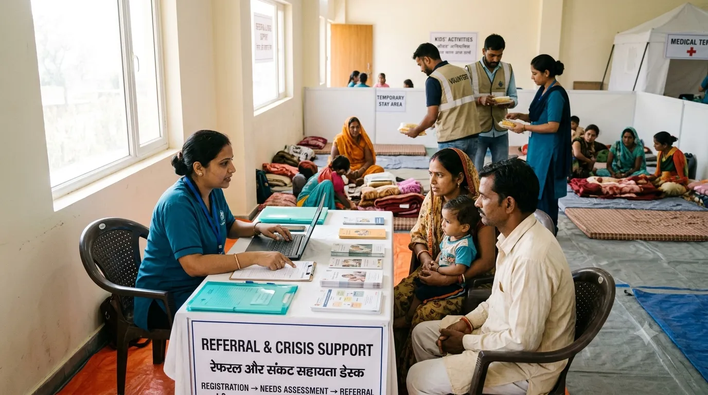 Humanitarian relief in flood-affected communities