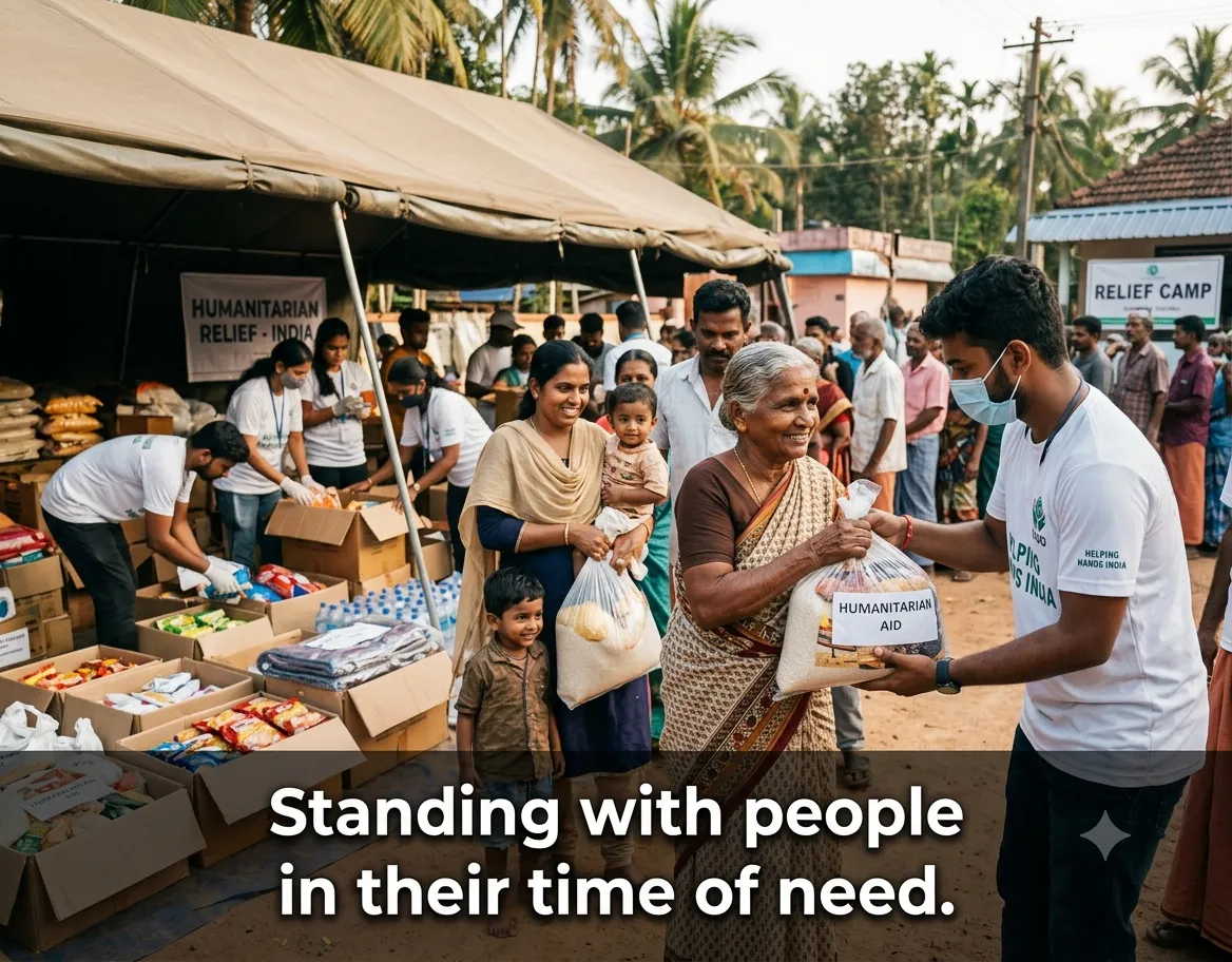 Volunteer supporting a community